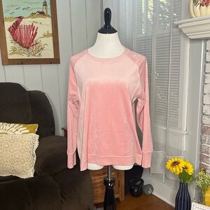 Time and Tru Pink Velvet Sweatshirt